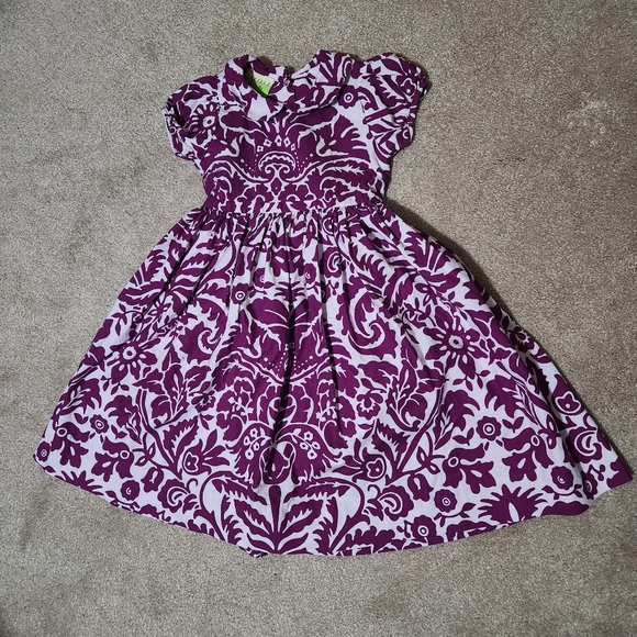 Le Za Me Other - Le Za Me Charming Floral Kids Dress in Purple Size 4T